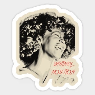 whitney houston art Sticker